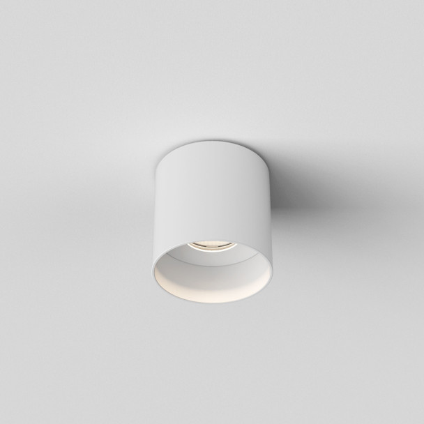 Osca LED Round Semi Flush Ceiling Light Switched On, Astro Semi-flush Lighting