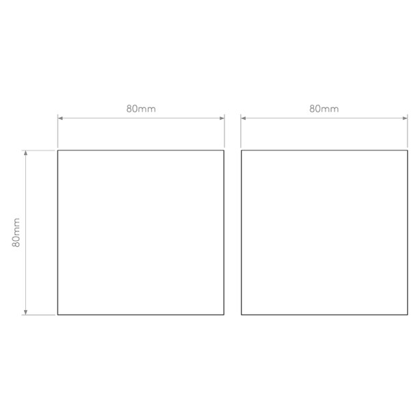 Osca Square 90 LED Surface Mounted Ceiling Light Technical Drawing