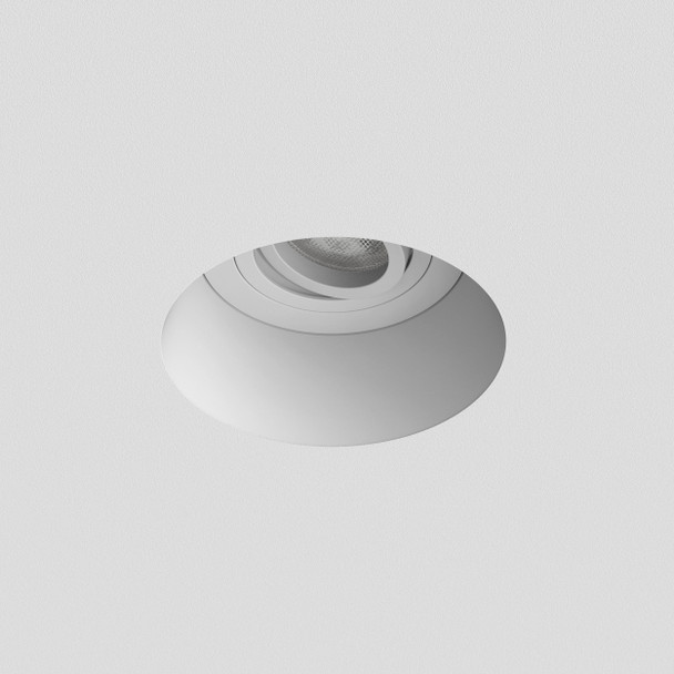 Blanco Round Adjustable Plaster Recessed Downlight Switched Off