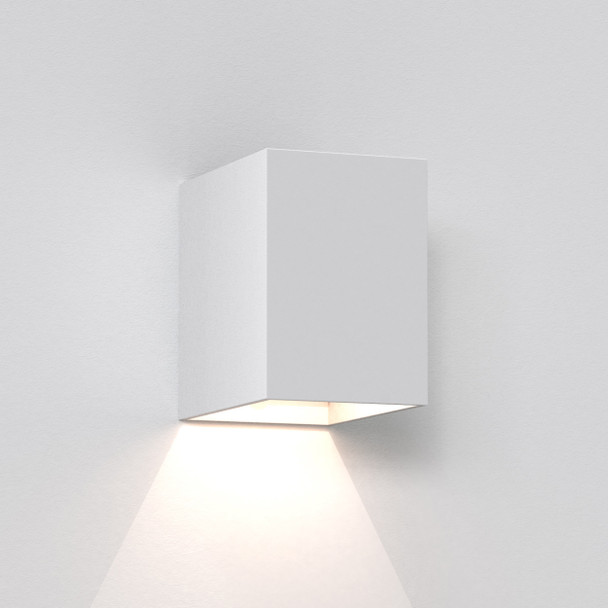 Exterior Cubic Shaped Wall Washer Down Light IP65 in Matt White
