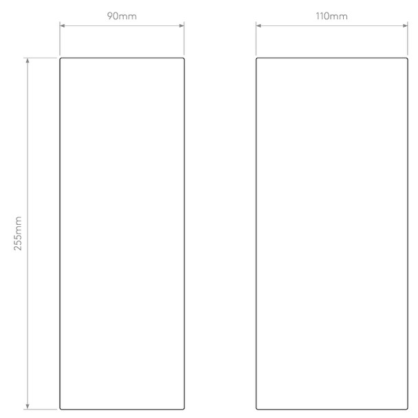 Oslo 255 LED Up and Down Exterior Light IP65, Technical Drawing