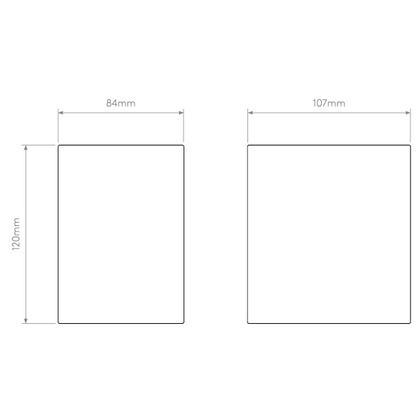 Oslo 120 LED Exterior Wall Light in Concrete Technical Drawing