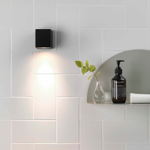 Chios 80 Outdoor Downward Beam Wall Light, Bathroom Light Installation.