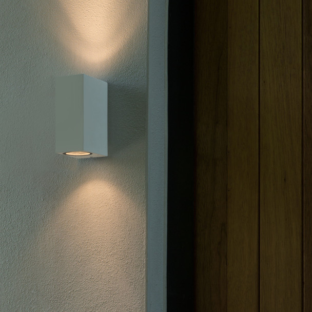 Chios 150 in Textured White Outdoor Up and Down Wall Light IP44
