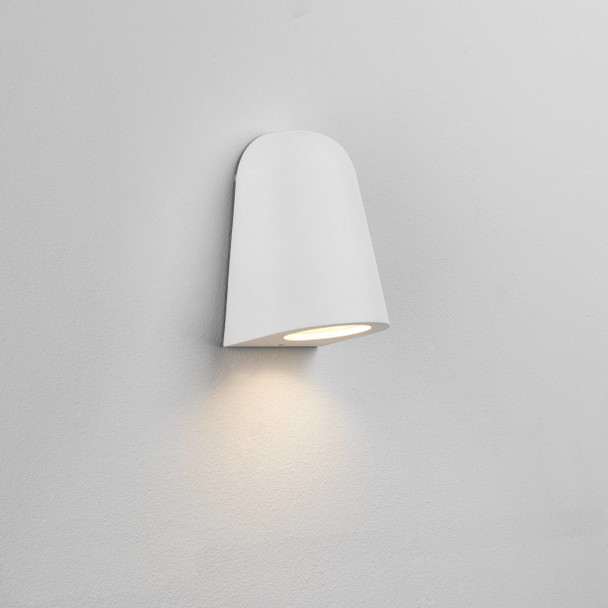 Mast Light in Textured White Downward Exterior Wall IP65