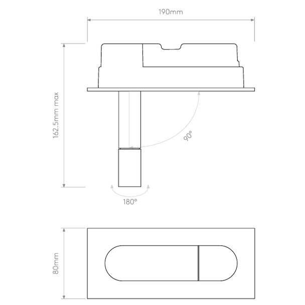 Digit LED II in Matt Black Compact Reading Light, Astro Reading Lights