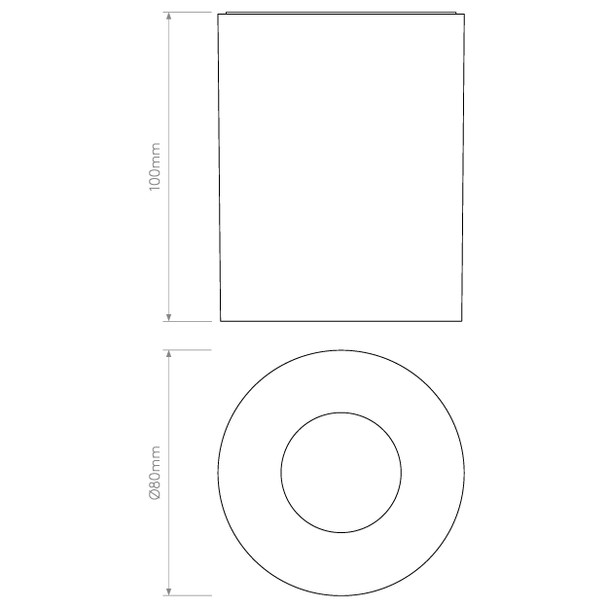 Astro Lighting Kos IP65 outdoor light technical drawing