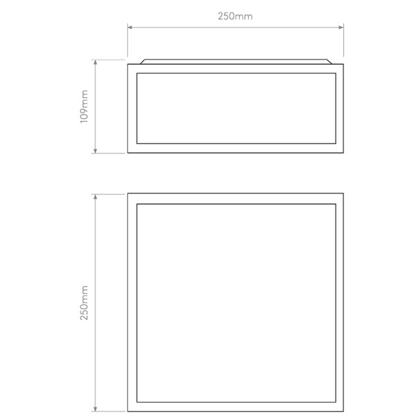 Porch Ceiling Light Technical Drawing