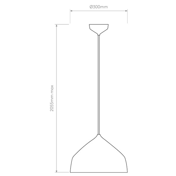 Classical Pendant Light Technical Drawing