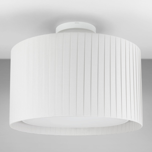 Semi Flush Unit in Textured White Ceiling Light Holder