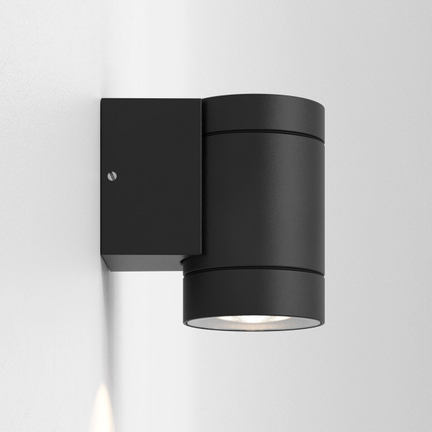 Dartmouth Single LED in Textured Black Outdoor Wall Light