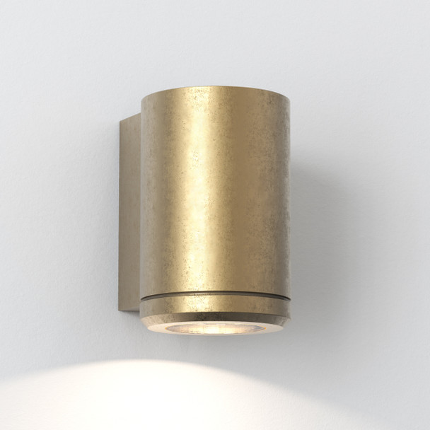 Jura Single in Solid Brass Wall Exterior Spotlight IP44