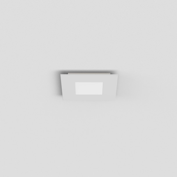 Zero Square LED Ceiling Flush Light in Matt White, Home Lighting