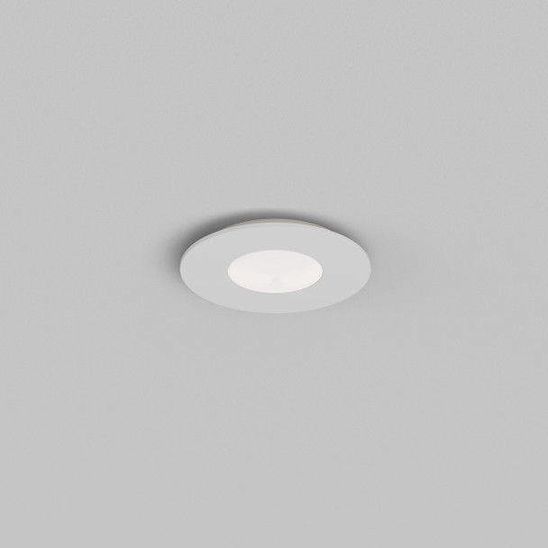 Zero Round LED Ceiling Flush Light in Matt White