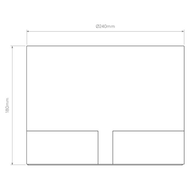 Martello 240 Round Table Light in Plaster Technical Drawing, Astro Lighting