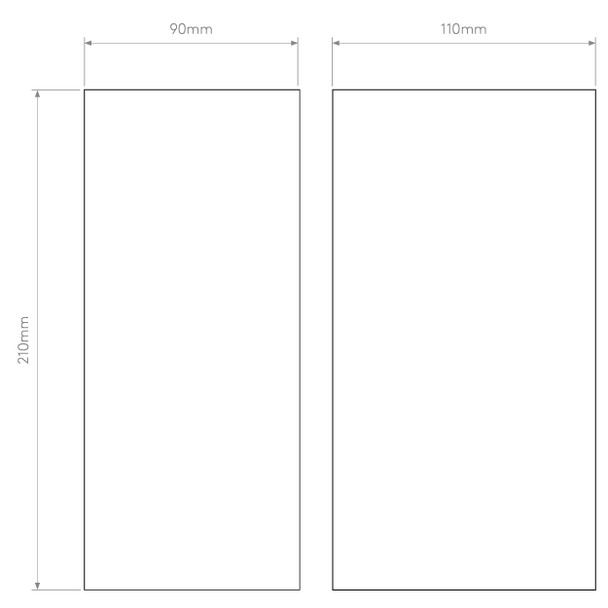 Kinzo 210 LED Indoor Wall Light Technical Drawing