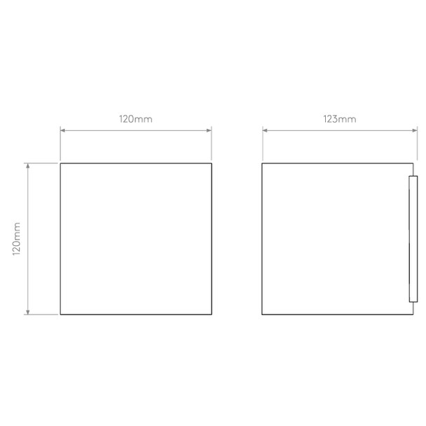 Yuma 120 LED Wall Washer Light Technical Drawing