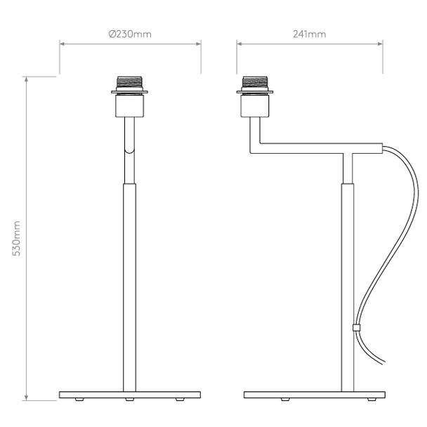 Telegraph Table Lamp Technical Drawing, Astro Table Lamp