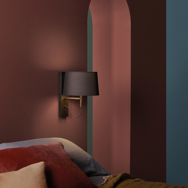 Telegraph Wall Light with Surface Mounted Modern Base Bedside Installation