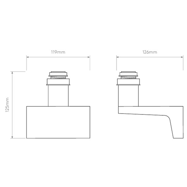 Carmel Horizontal Mount Interior Wall Light Technical Drawing, Astro Interior Lighting