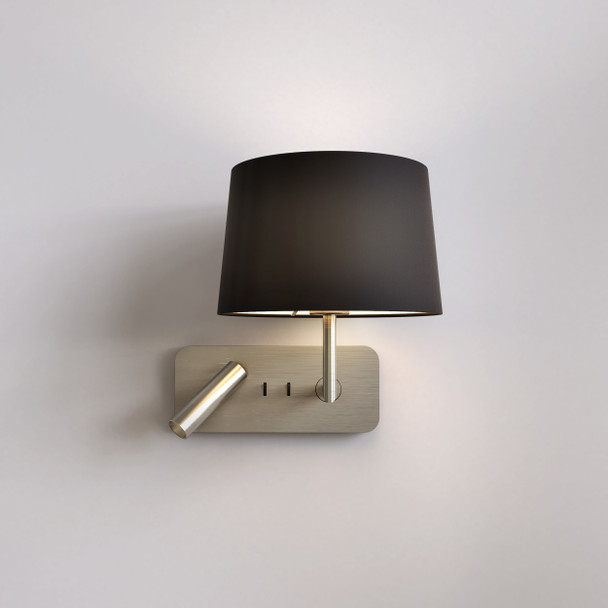 Side by Side Grande USB in Matt Nickel Wall Reading Light