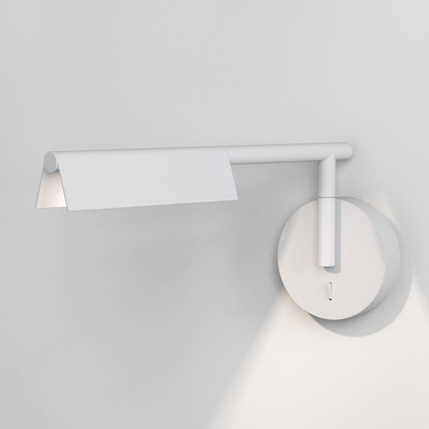 Fold Wall LED Reading Light in Matt White, Interior Wall Lighting. Astro Lighting.