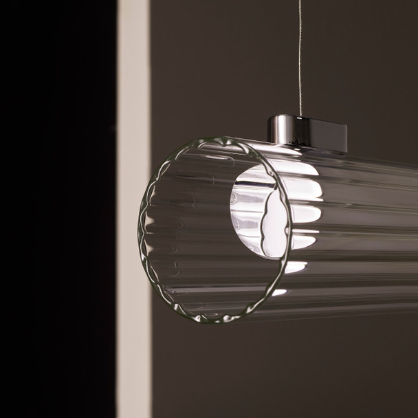 io Pendant 1000 in Polished Chrome Hashira Vertical Bar Light