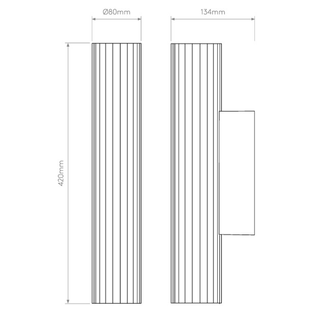 io 420 LED Bathroom Wall Light Drawing