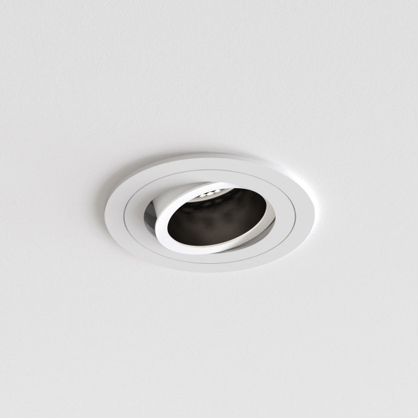 Pinhole Slimline Round Adjustable Fire-Rated in Matt White