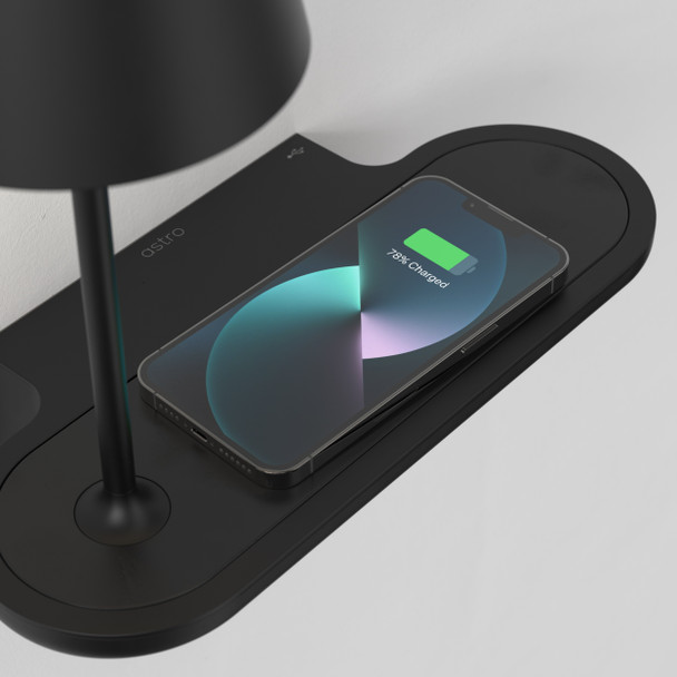 Ito Wall Light with USB and Wireless Charging Station