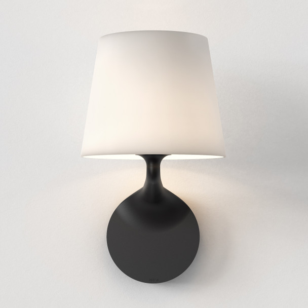 Millie Bathroom Wall Light in Matt Black Front