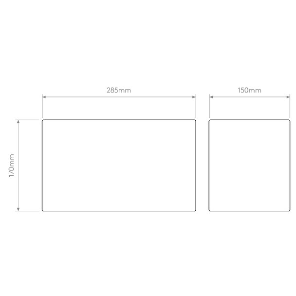 Rectangle 285 Lamp Shade Technical Drawing. Astro Lighting.