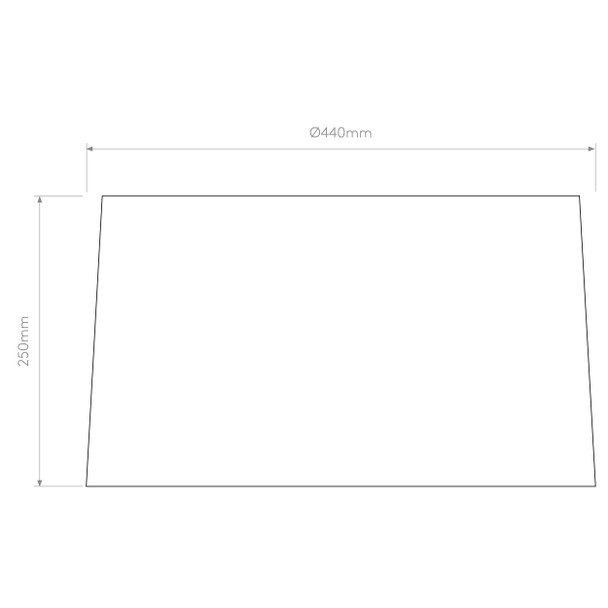 Tapered Round 440 Lamp Shade Technical Drawing