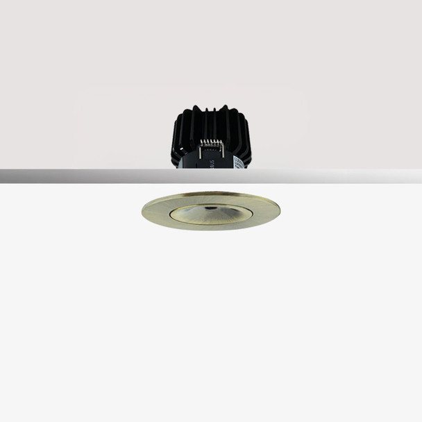 Adjustable Fire Rated Mini Downlight in Bronze Recessed Detailing