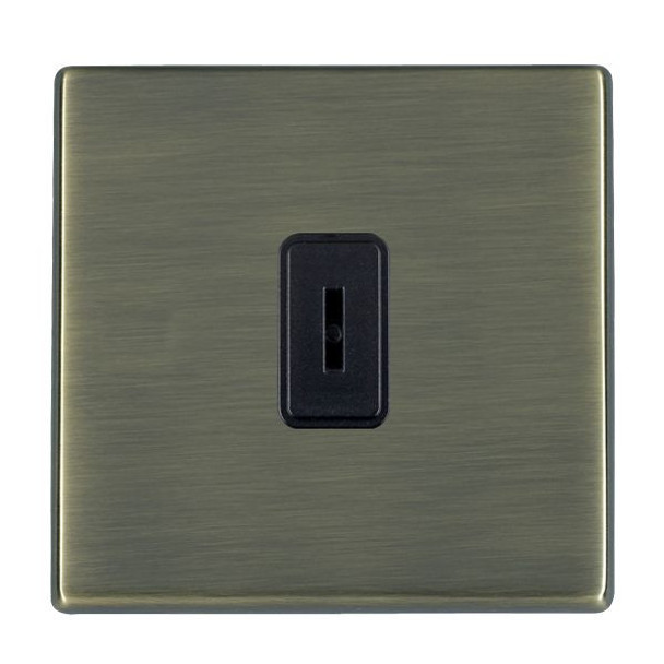 Hartland CFX Antique Brass 1 gang 20AX 2 Way Key Switch Black