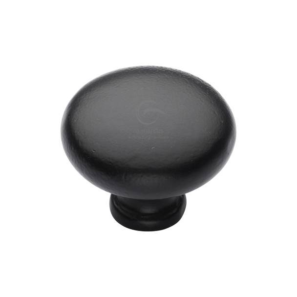 Matt Black Iron Round Cabinet Knob