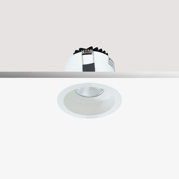 Round Baffle Fire Rated 8W Dimmable LED Downlight 3K IP44