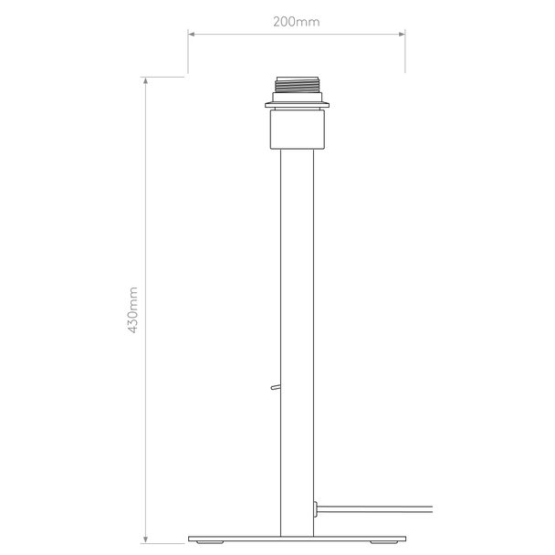 Beaumont Table Lamp Technical Drawing