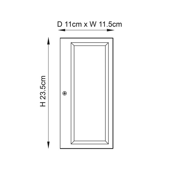 AR53803 Oxford Wall Light Technical Drawing