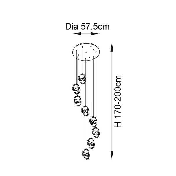 Cosma 8 light Technical Drawing
