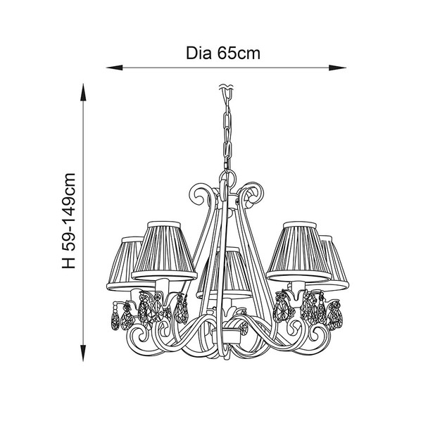 Oksana 5 Light Technical Drawing
