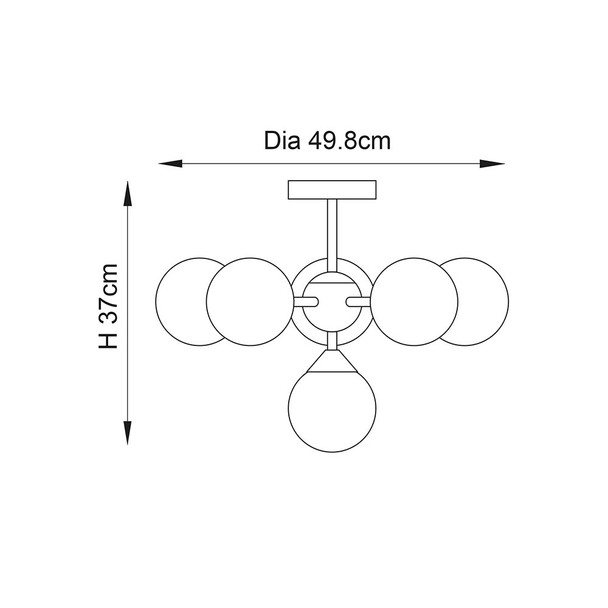 Oscar 6 Light Technical Drawing