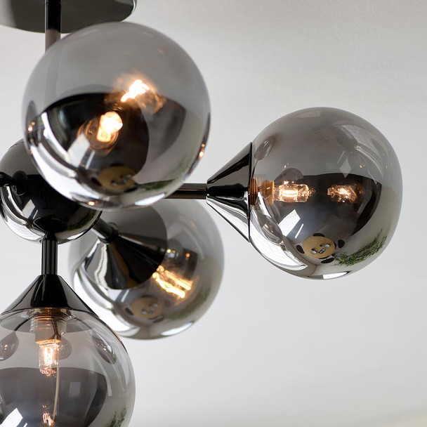 Smoked Mirror Glass Shade Closeup