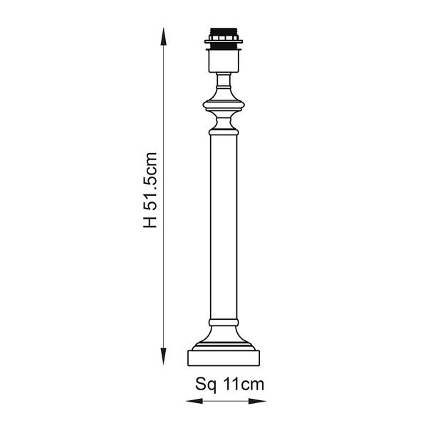 Table Lamp Base Technical Drawing