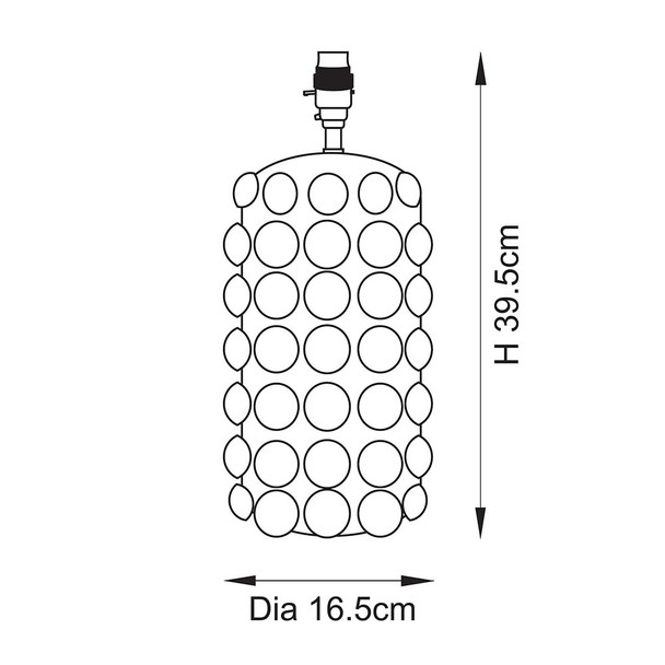 Bobble Table Lamp Base Technical Drawing