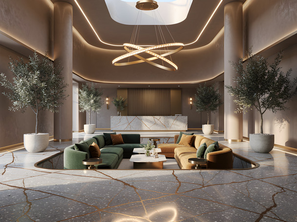 Modern 75W LED Pendant Light in Gold - Dimmable & 3000K