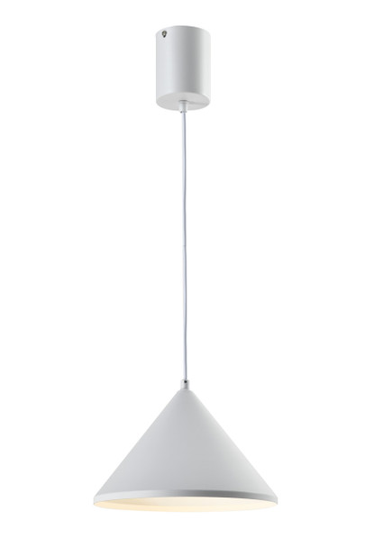 White Pendant Light Turned on