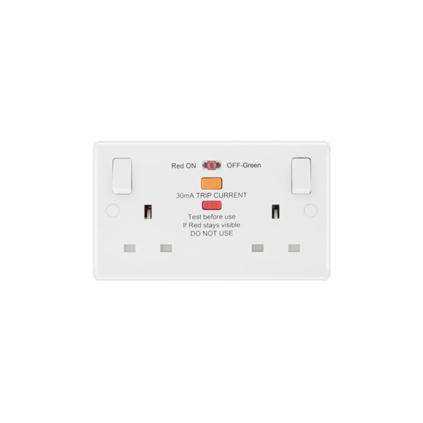 Nexus 13A Double Switched Socket with Type A RCD