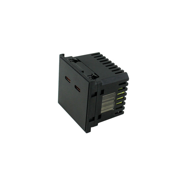 67W Black Dual USB-C Type Euro Module