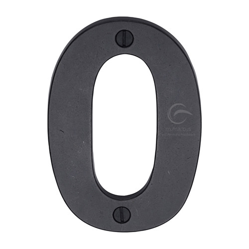 Door Numeral Screw Fix in Rustic Dark Bronze 76mm
